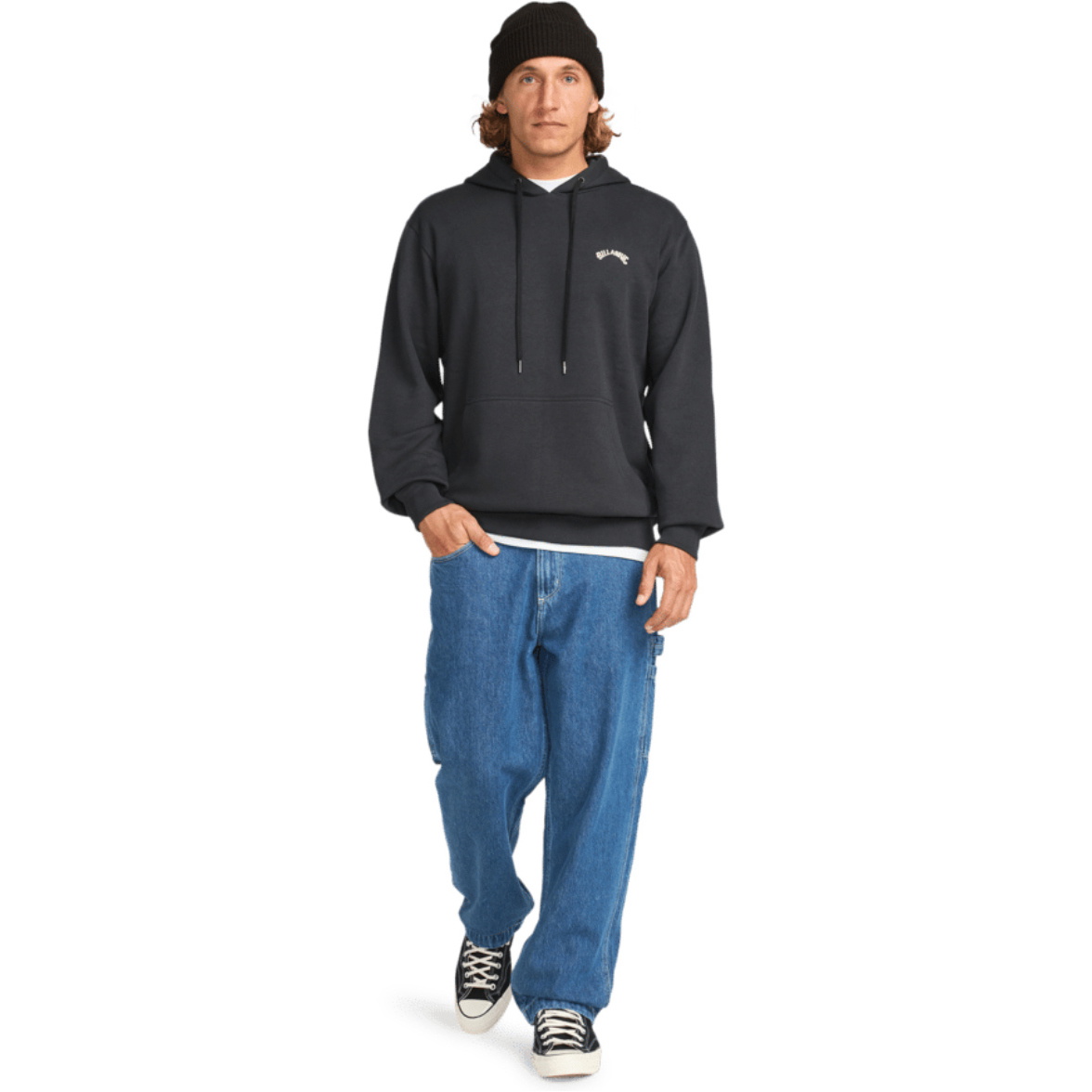 2026 Billabong Mens Arch Pullover Sweatshirt EBYFT00147 - Black